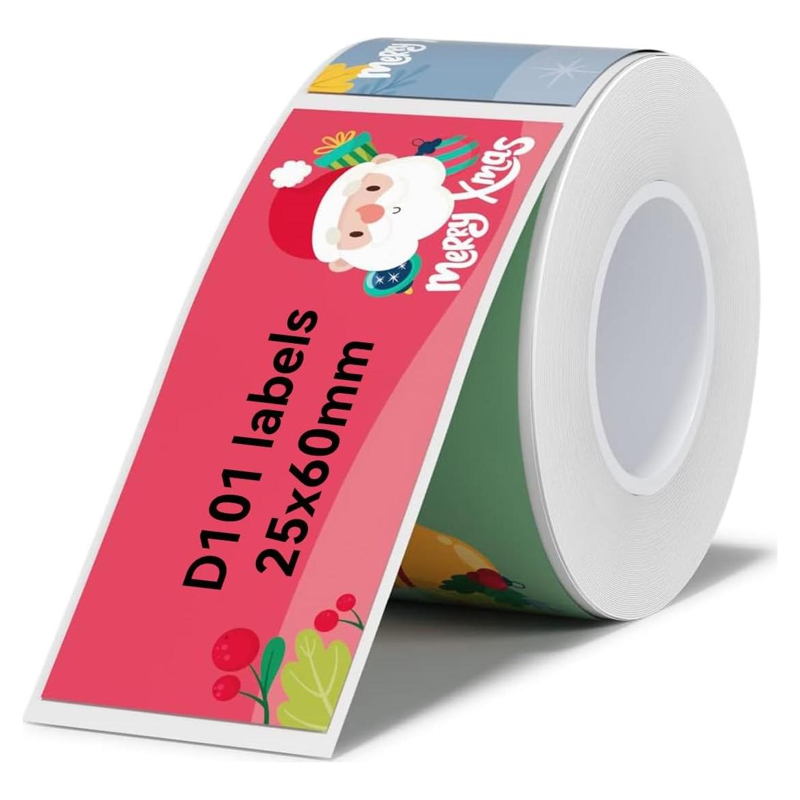 Etiquetas Térmicas NIIMBOT D101 110 Hojas Navidad 25x60mm