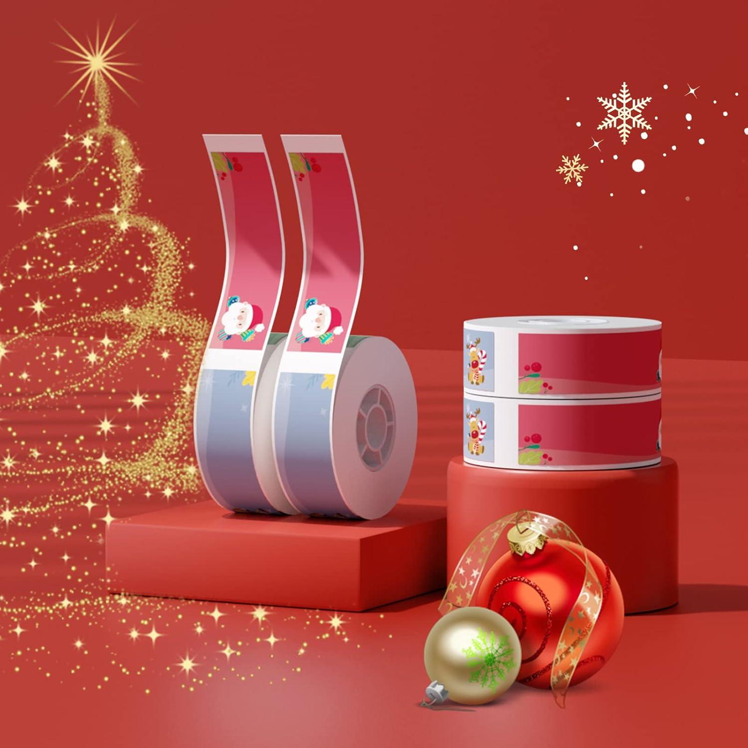 Etiquetas Térmicas NIIMBOT D101 110 Hojas Navidad 25x60mm