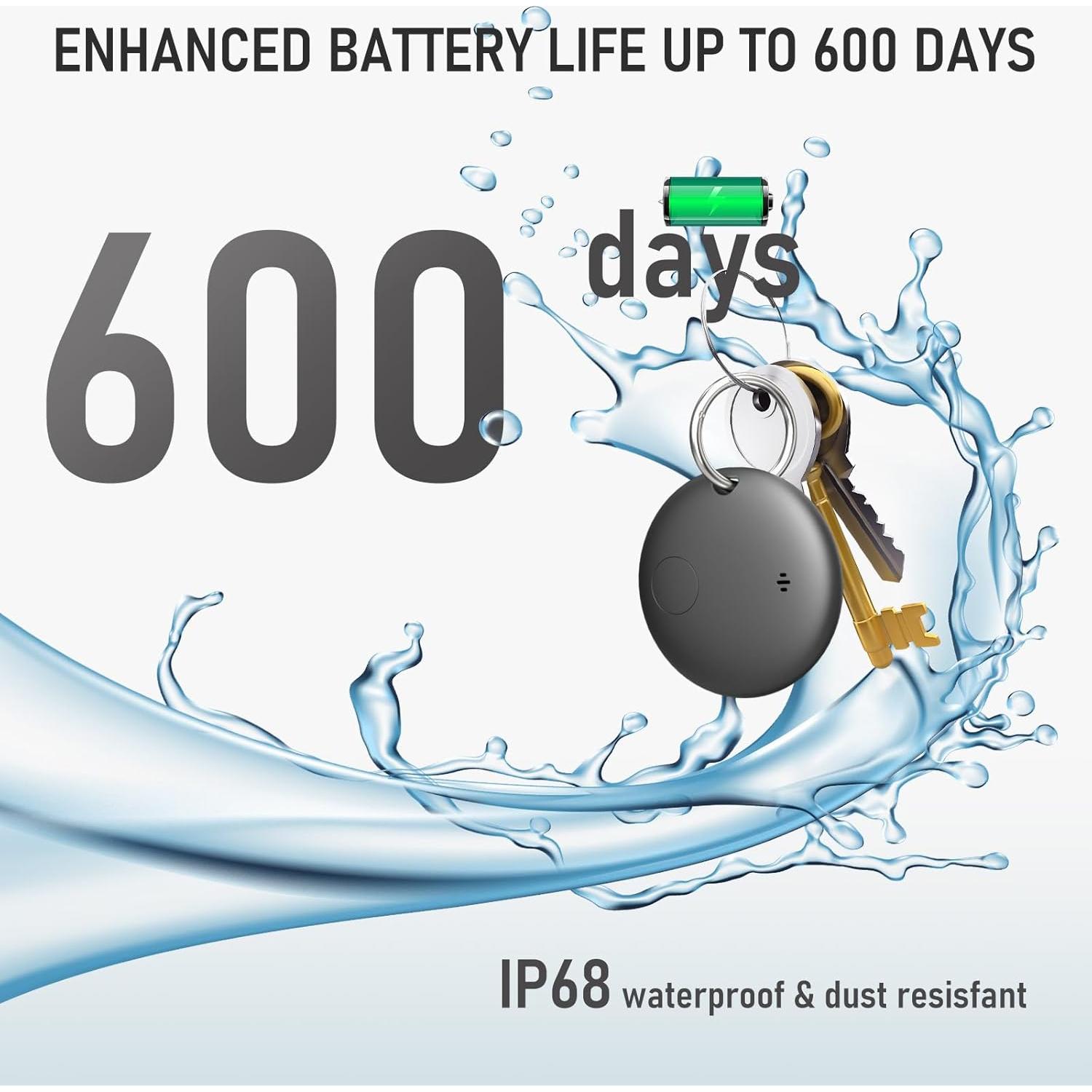 Air Tag Alternative: Smart Bluetooth Tracker for Apple Find My No Monthly Fee, Item Finder for Keys, Luggage, Bags & Pets, Precision Tracking, IP68 Waterproof Design (iOS Only)