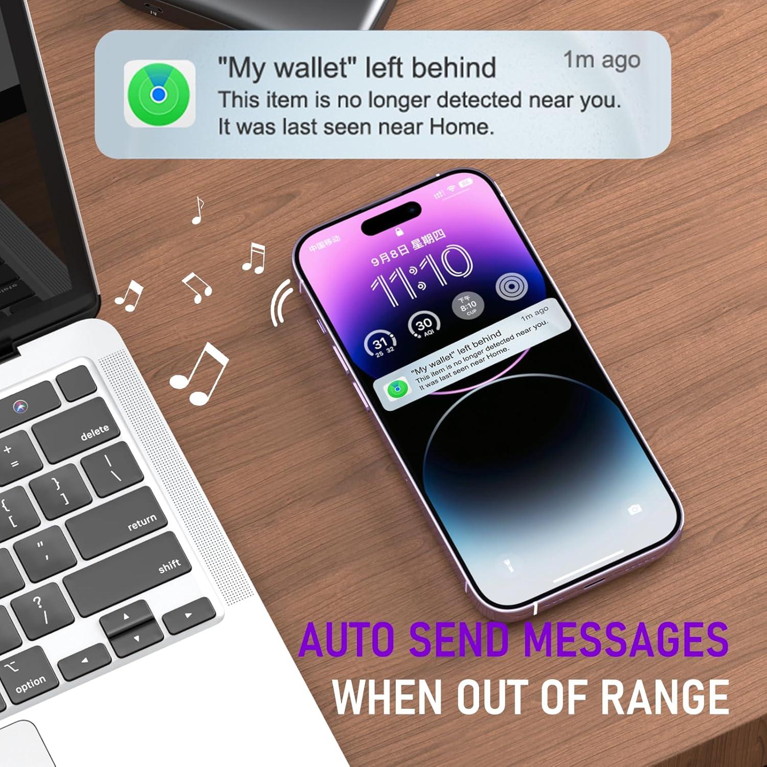 Air Tag Alternative: Smart Bluetooth Tracker for Apple Find My No Monthly Fee, Item Finder for Keys, Luggage, Bags & Pets, Precision Tracking, IP68 Waterproof Design (iOS Only)