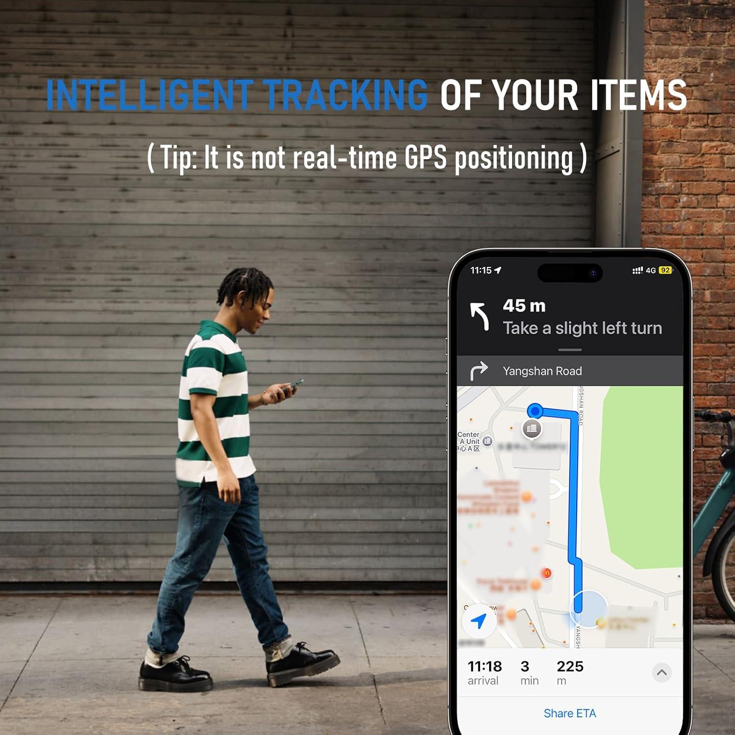 Air Tag Alternative: Smart Bluetooth Tracker for Apple Find My No Monthly Fee, Item Finder for Keys, Luggage, Bags & Pets, Precision Tracking, IP68 Waterproof Design (iOS Only)