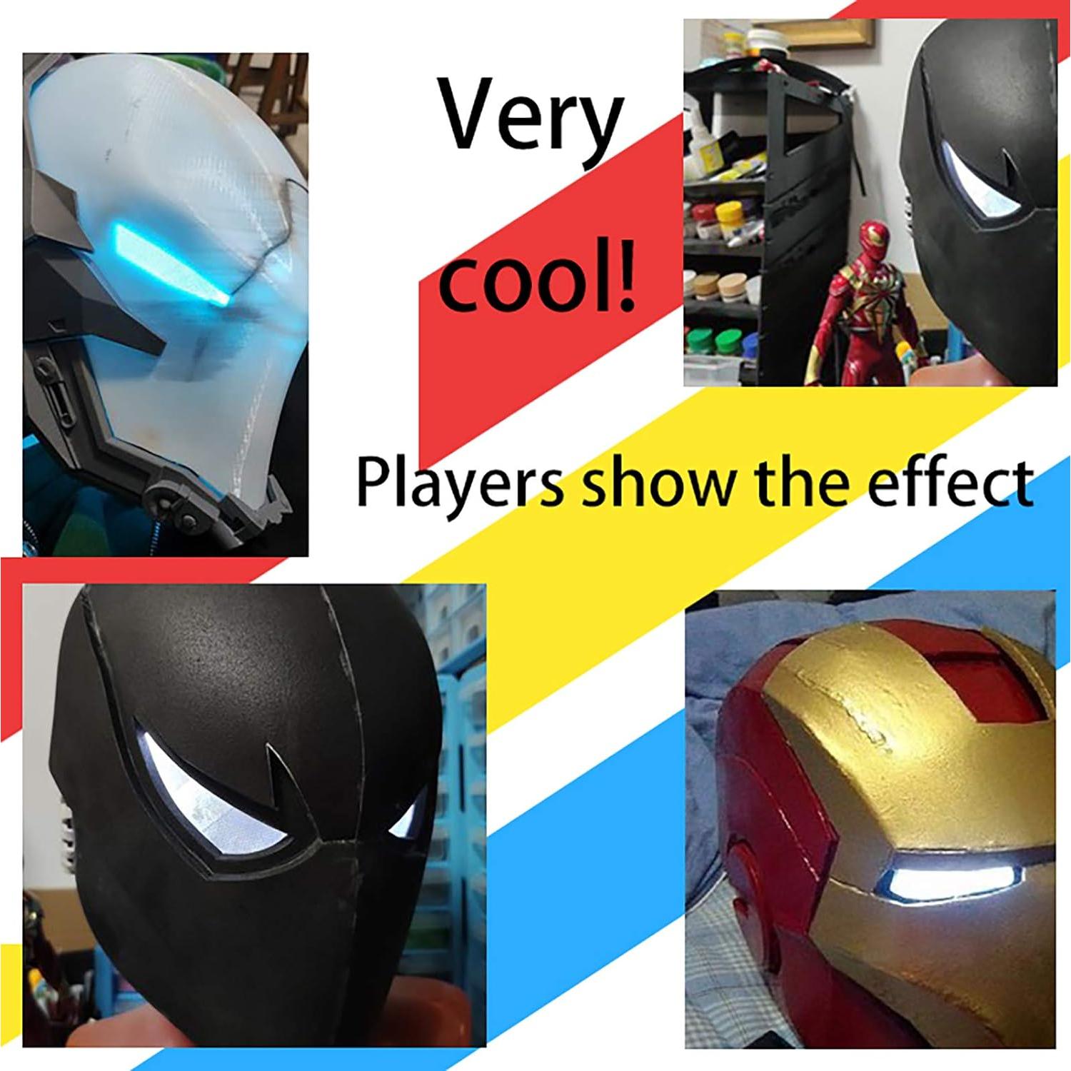 Luces LED Flexibles para Casco Iron Man y Batman - RGB