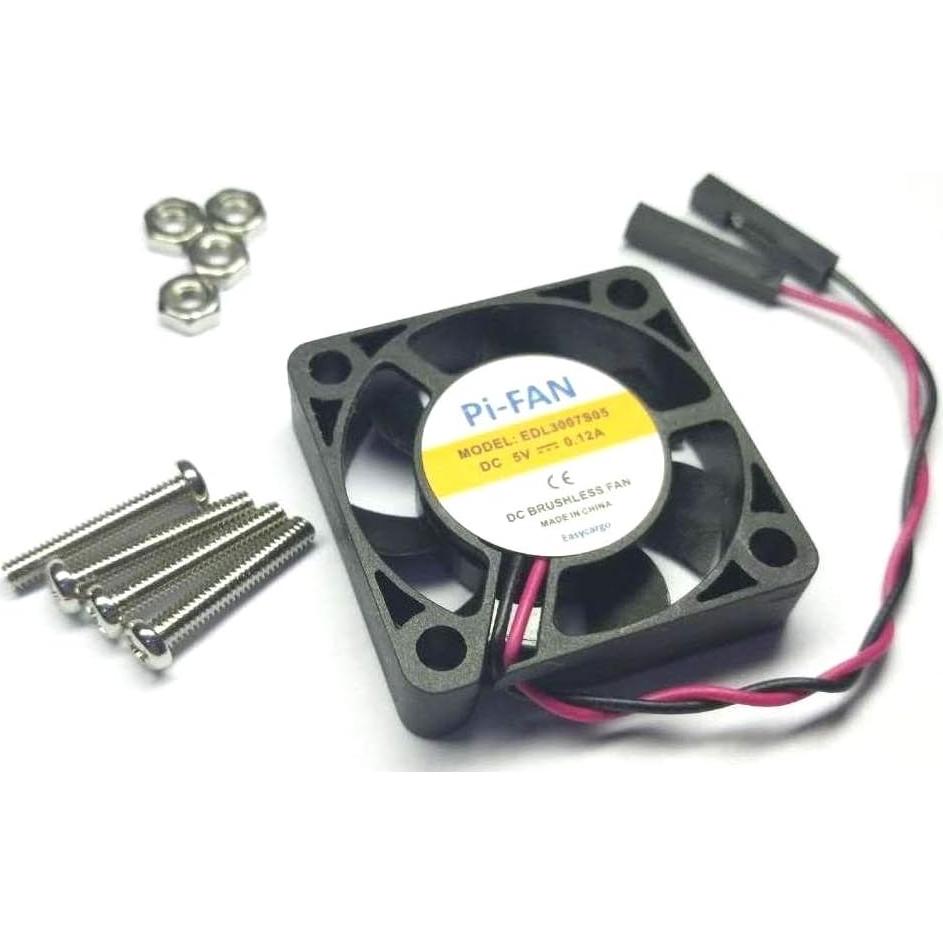 Ventilador Easycargo 30x30mm para Raspberry Pi 4 y 3, Silencioso