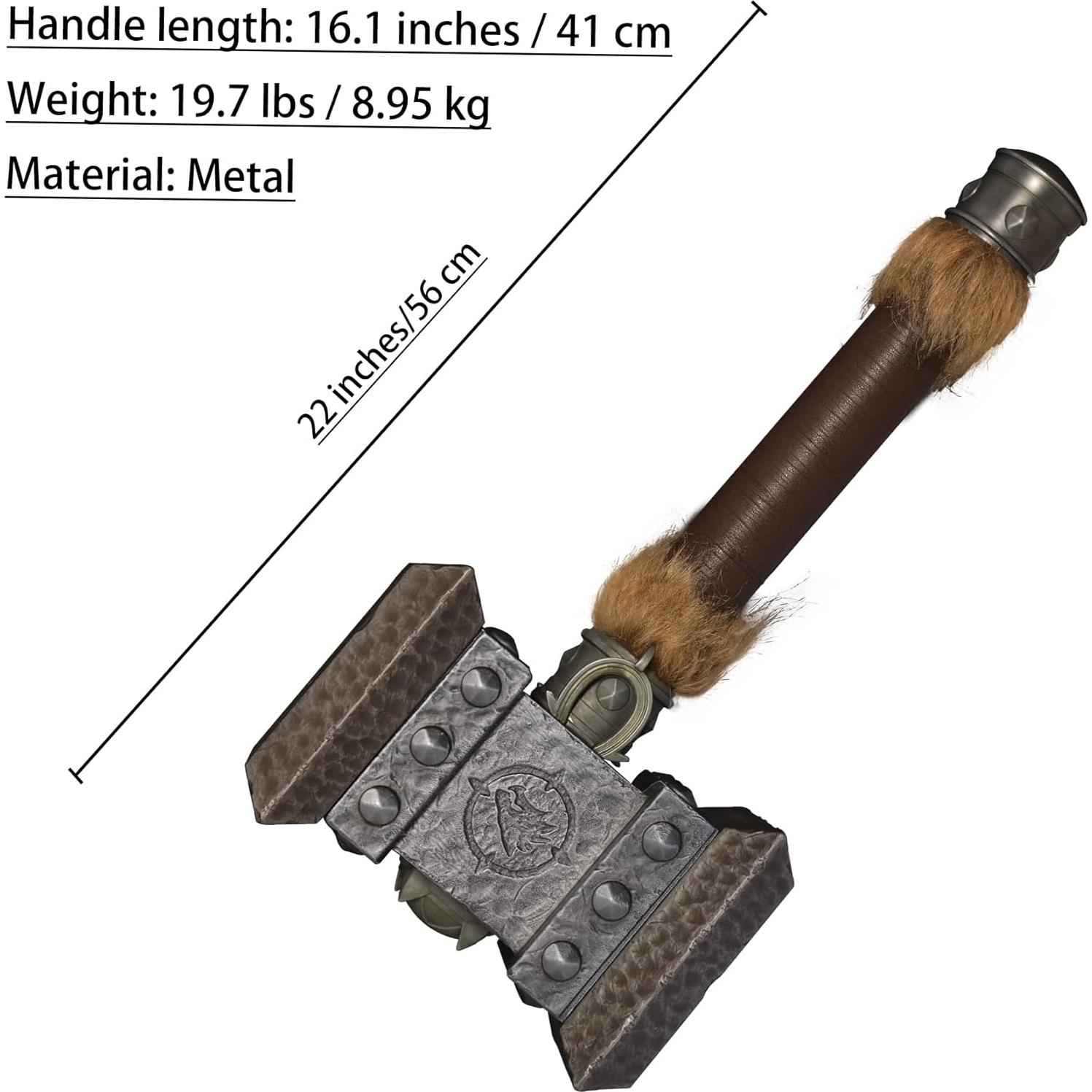 Répl. Ogrim Doomhammer SV 1:1 Metal 55,88 cm Cosplay
