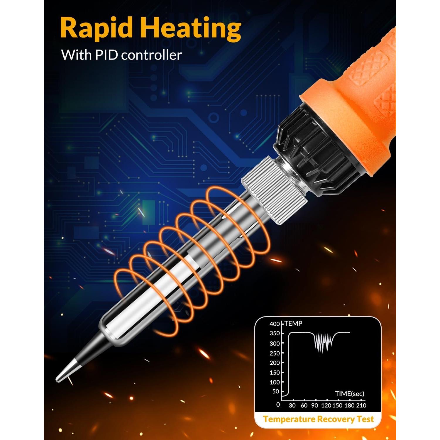 Kit de Soldador Aucanla 100W Control Digital Portátil