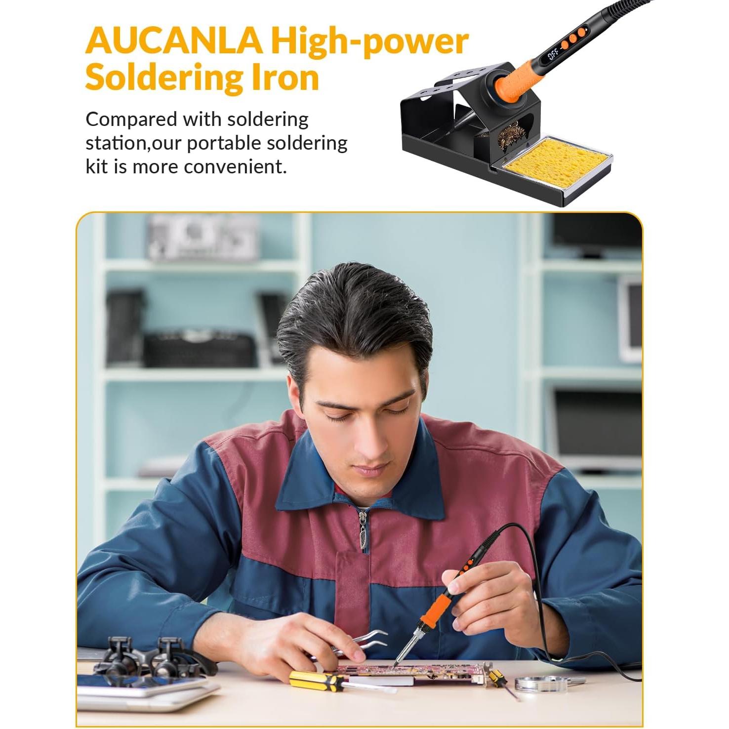 Kit de Soldador Aucanla 100W Control Digital Portátil