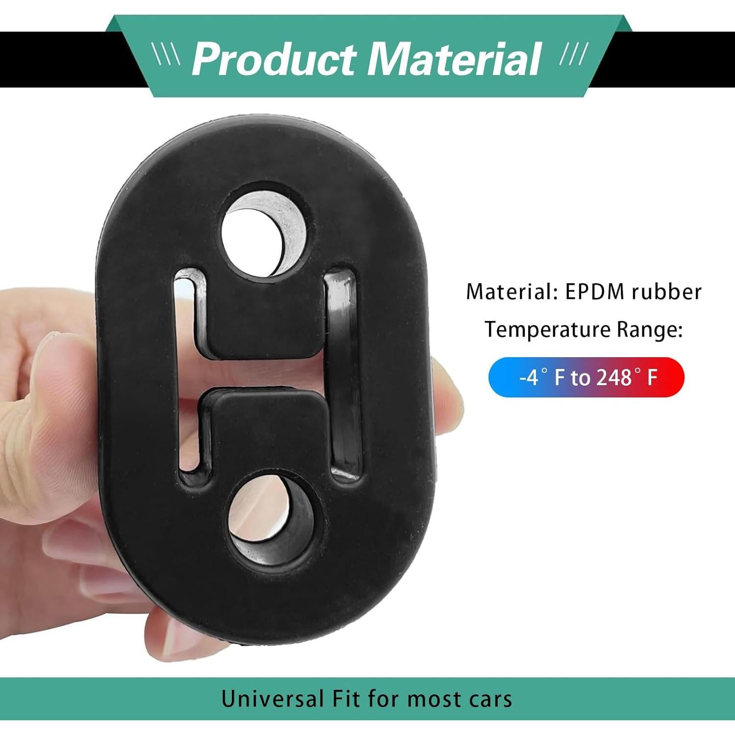 Soporte de goma para escape Damwot 11mm 2PCS universal