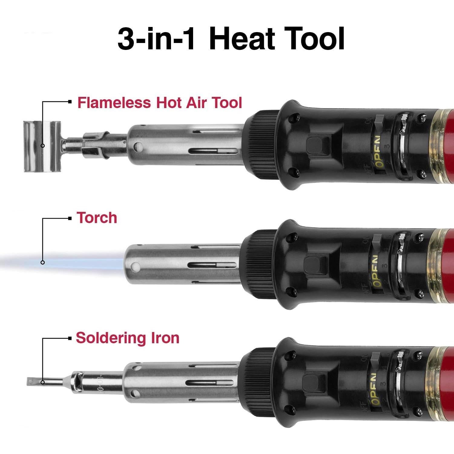 Soldador a Gas Master UT-100SiK Sin Cable 3 en 1