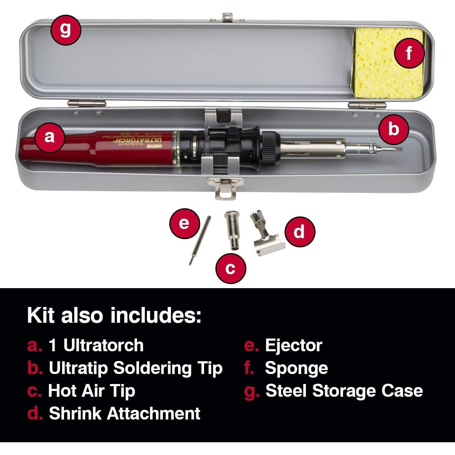 Soldador a Gas Master UT-100SiK Sin Cable 3 en 1