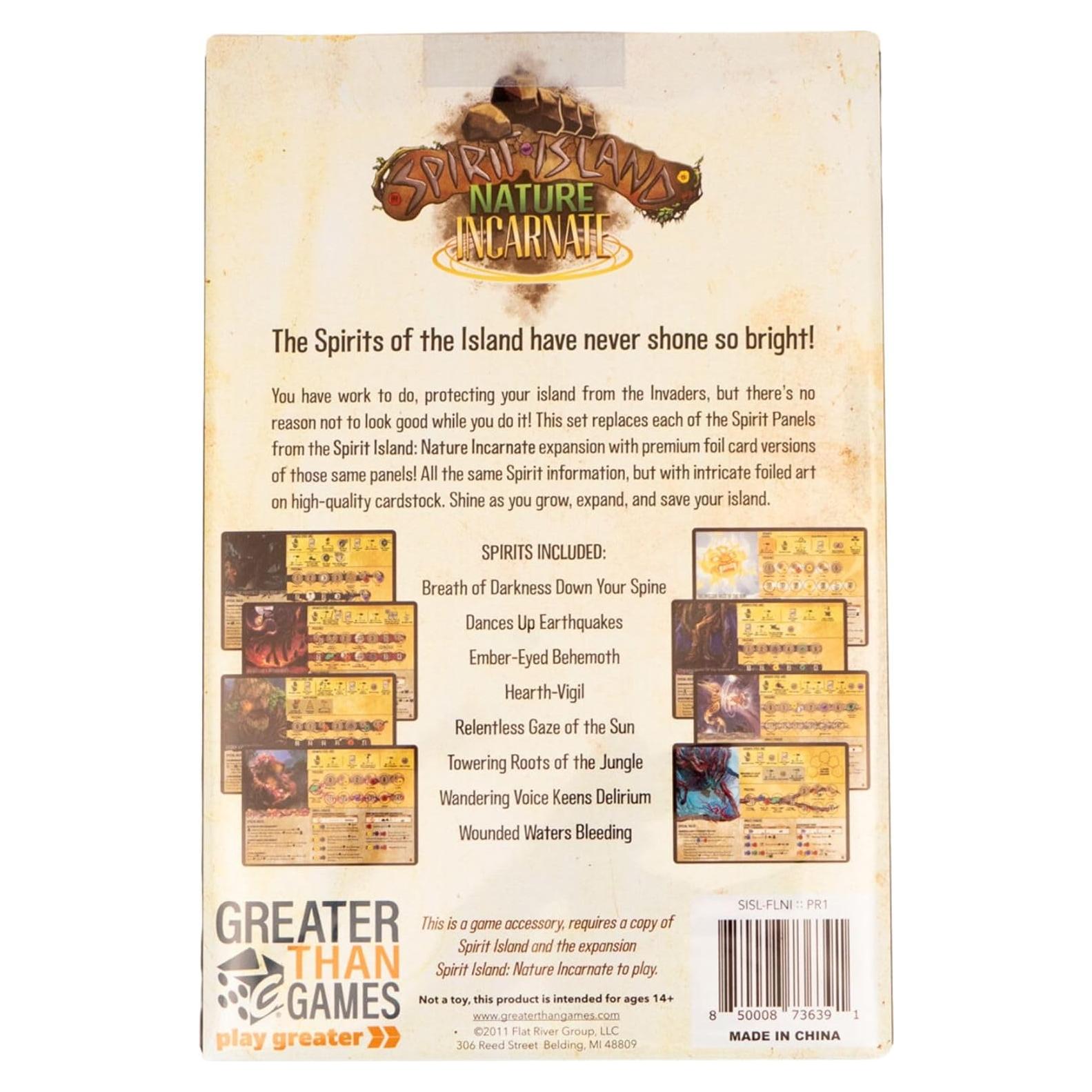 Paneles de Foil Spirit Island Nature Incarnate - Greater Than Games