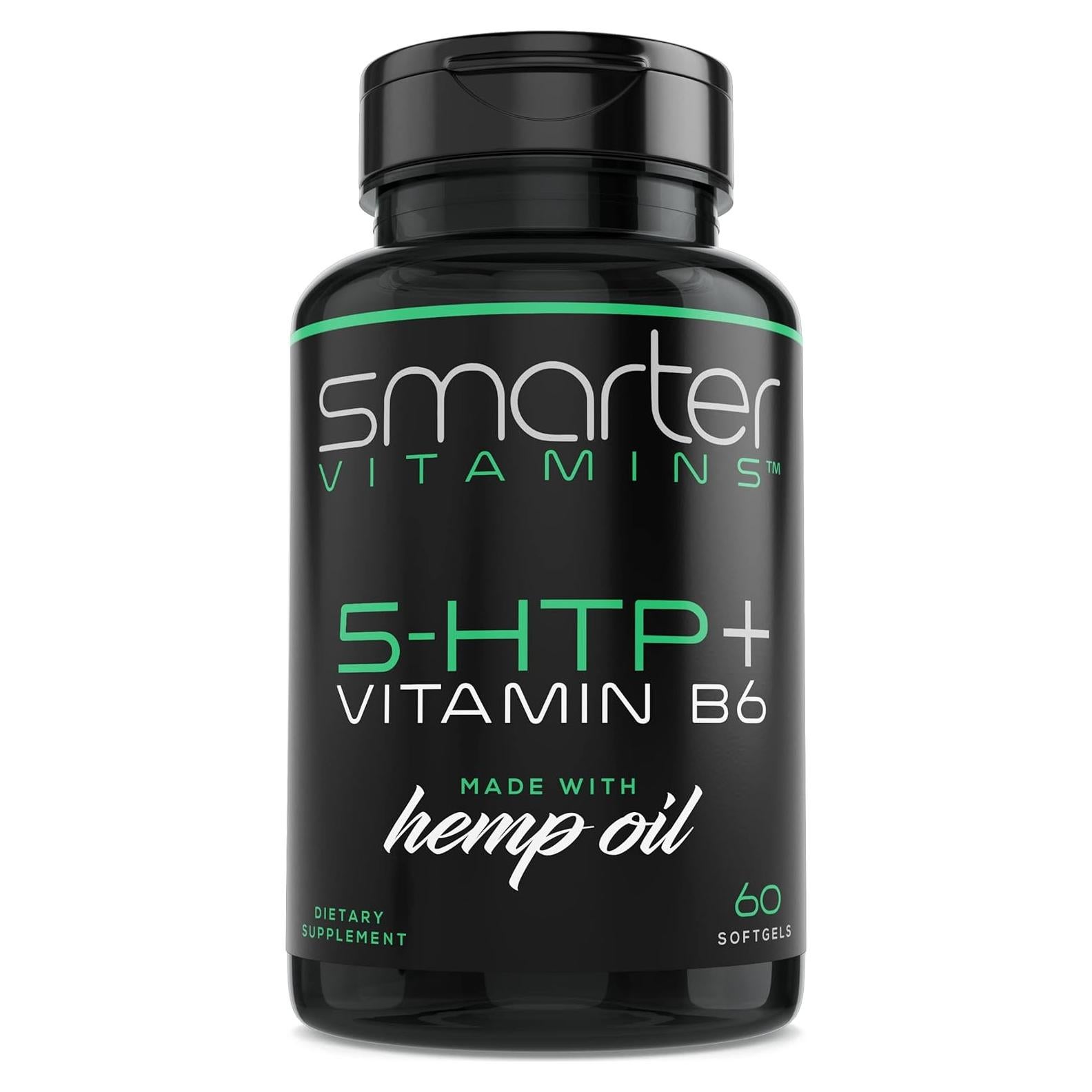 Suplemento 5-HTP 200mg + Vitamina B6 SmarterVitamins 60 Geles