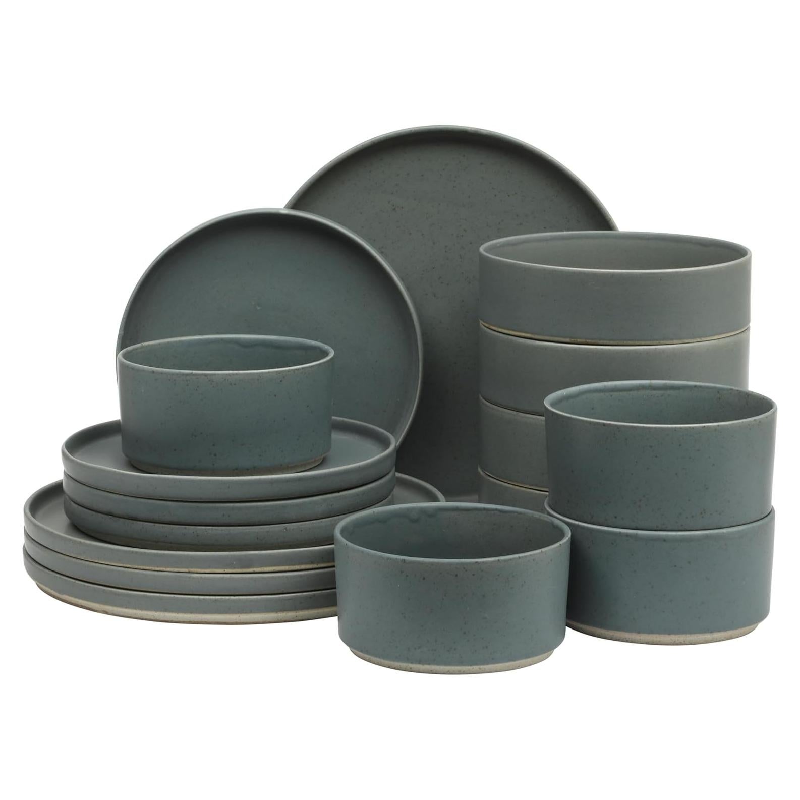 Vajilla Gibson Elite Tatum 16 Piezas Porcelana Azul