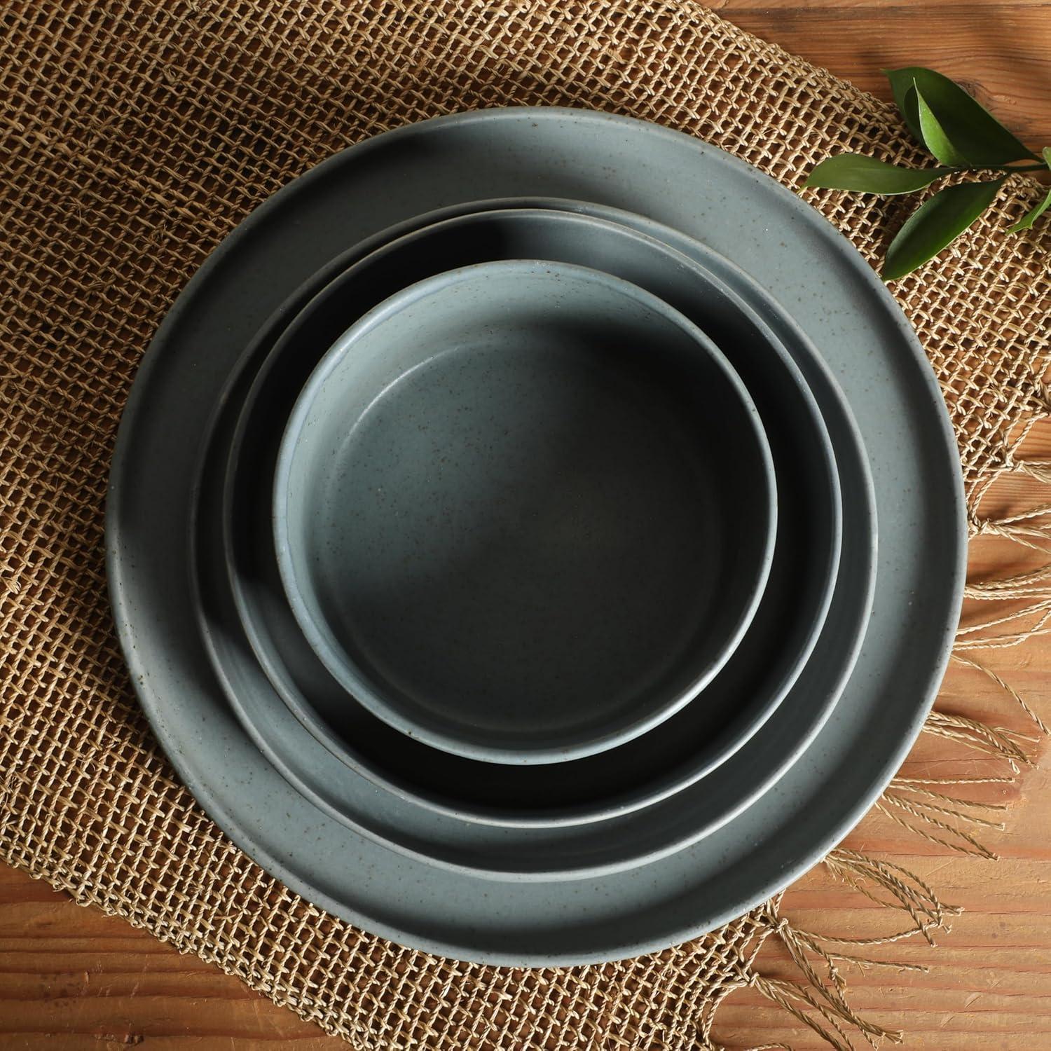 Vajilla Gibson Elite Tatum 16 Piezas Porcelana Azul