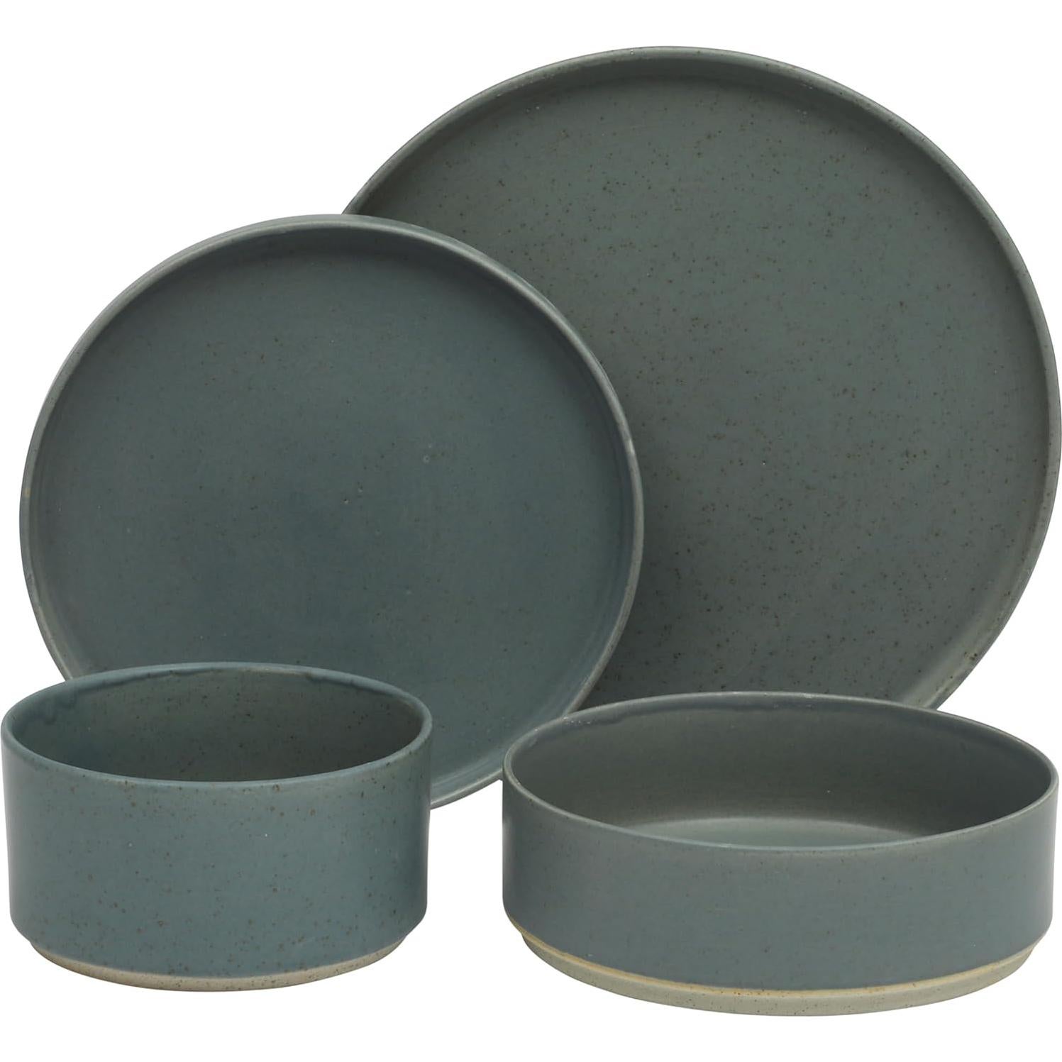 Vajilla Gibson Elite Tatum 16 Piezas Porcelana Azul