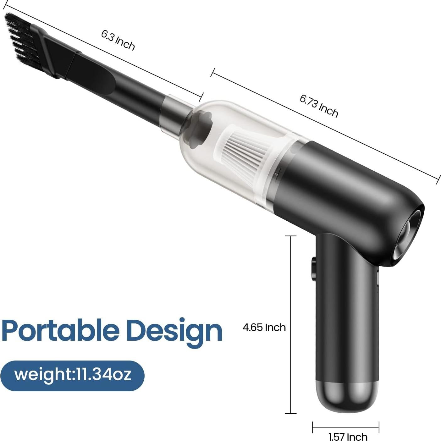 Aspiradora de Mano Portátil Shinebella SUSTCV1BK 6000Pa