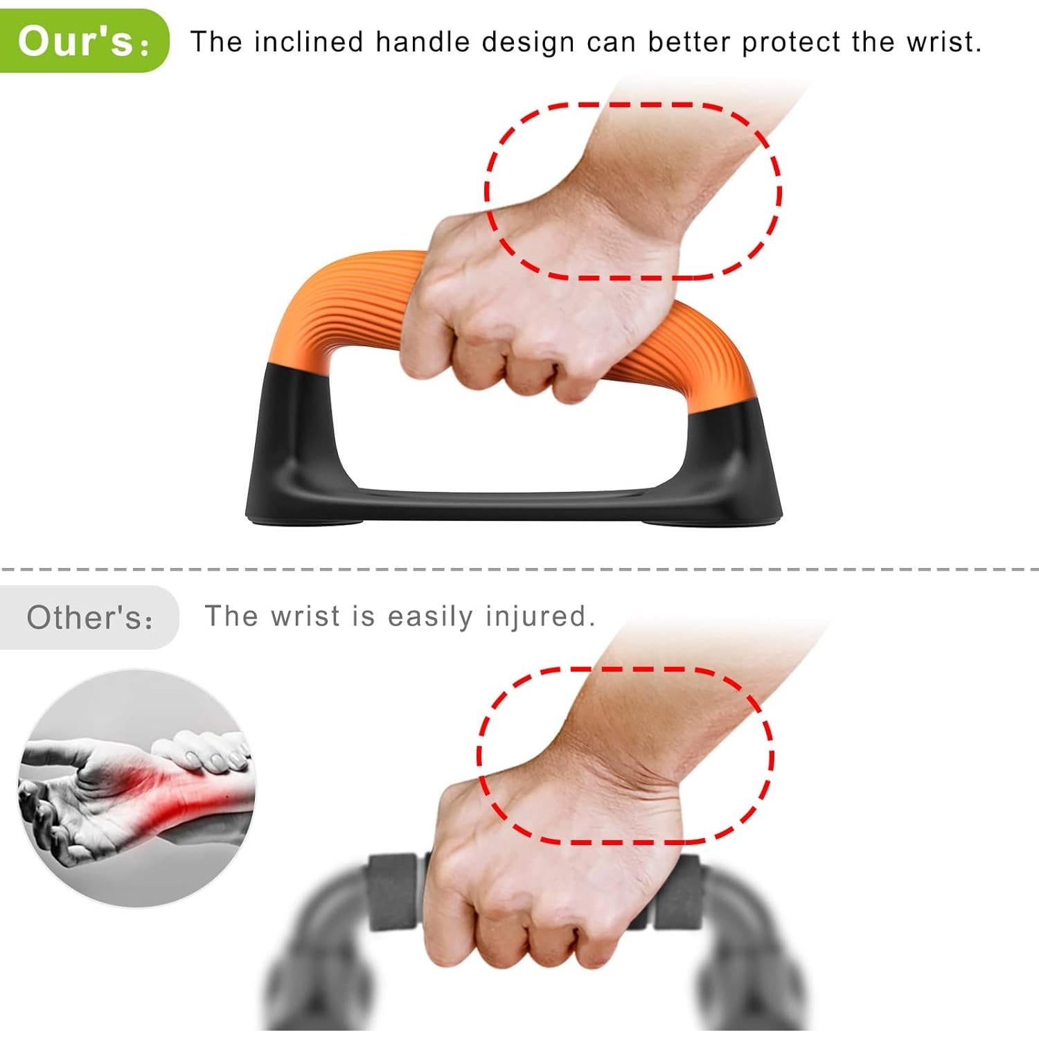 Barras de Flexiones Kipika con Mangos Ergonómicos Antideslizantes