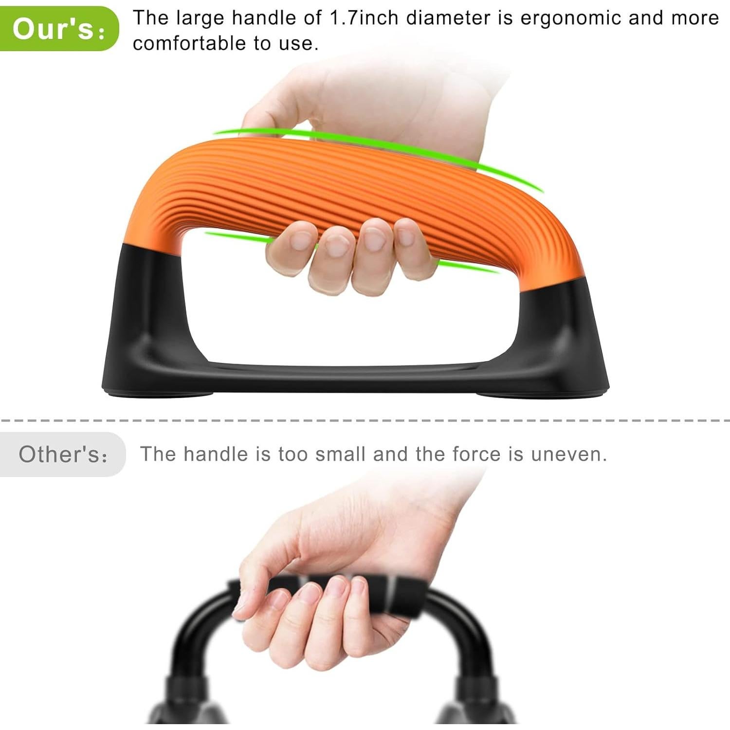 Barras de Flexiones Kipika con Mangos Ergonómicos Antideslizantes