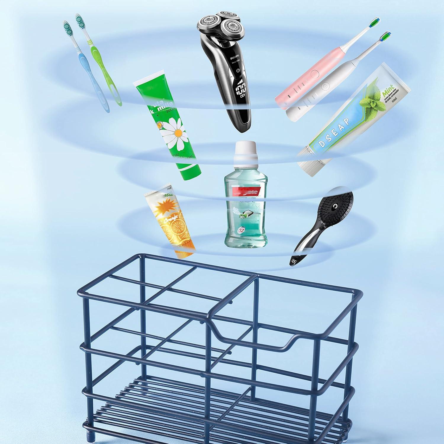 Soporte para Cepillos de Dientes Dseap Acero Inoxidable Negro 15x8x10cm