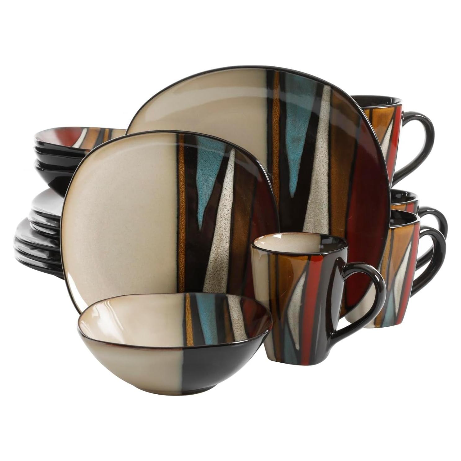 Vajilla Gibson Elite Althea 16 Piezas Multicolor para 4