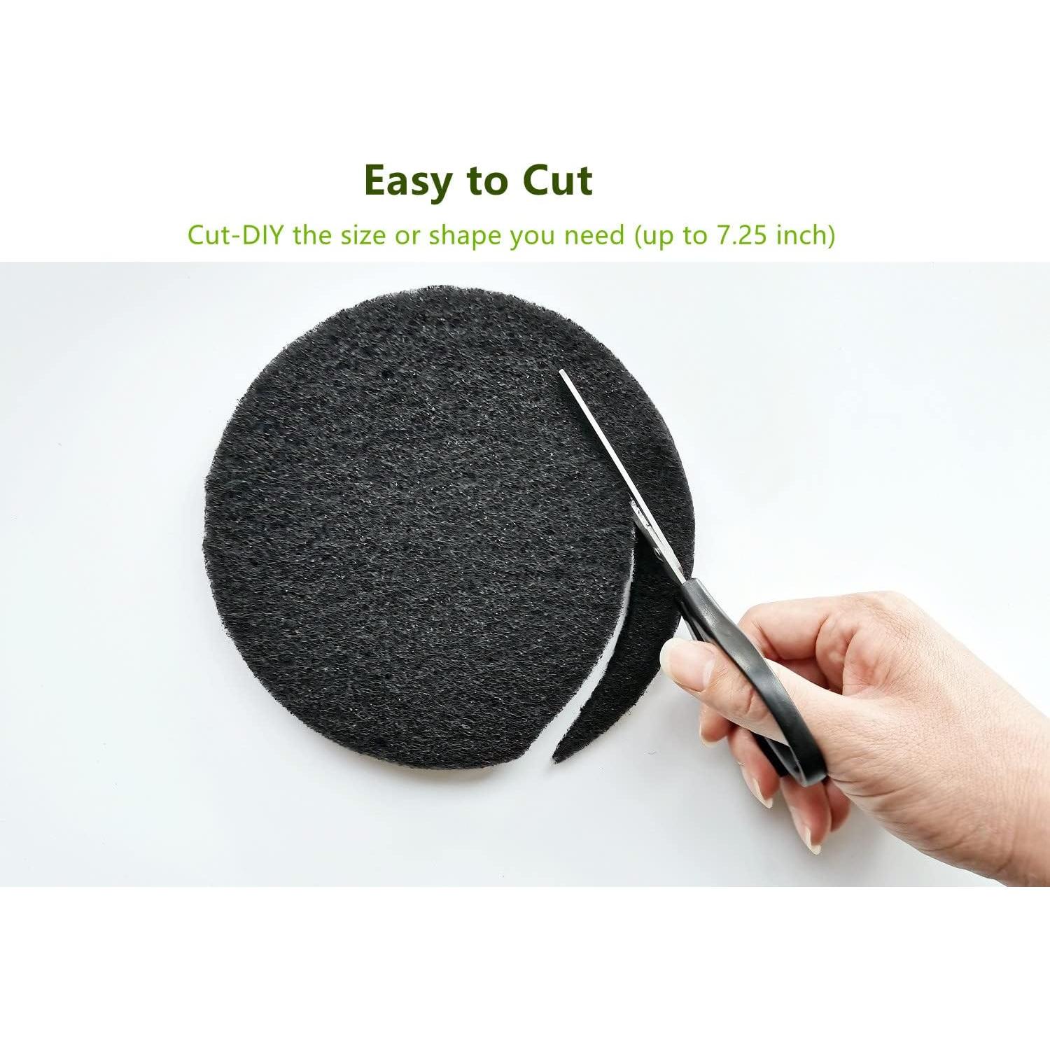 Filtro de Carbón Activado iUoczi 18.4 cm Redondo Paquete de 6