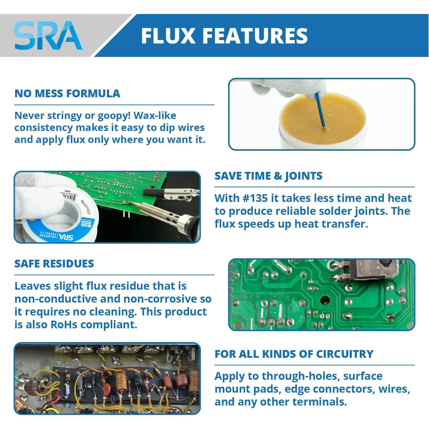 Flux de Soldadura SRA 135 en Pasta de Resina 56.6g