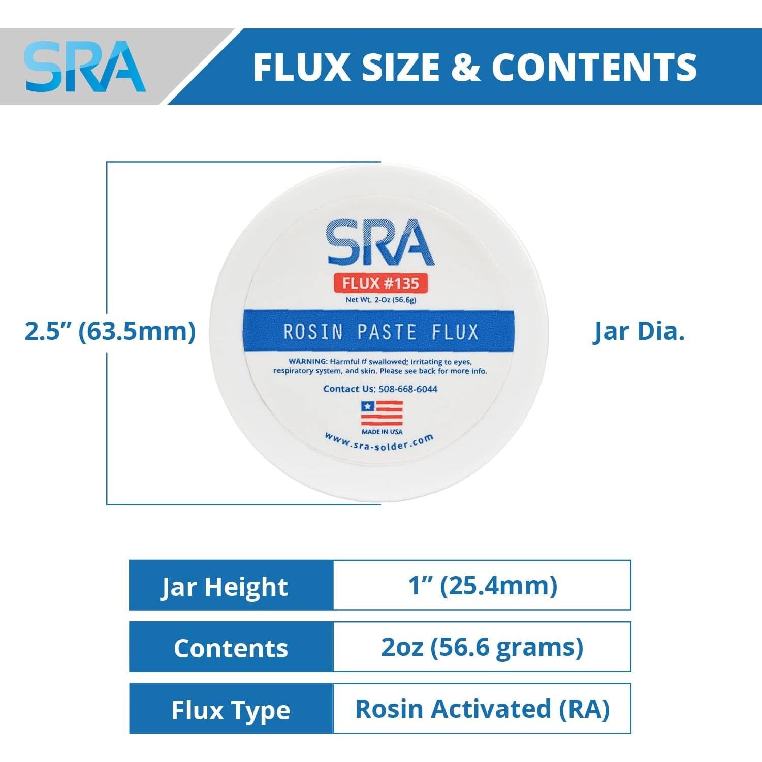 Flux de Soldadura SRA 135 en Pasta de Resina 56.6g