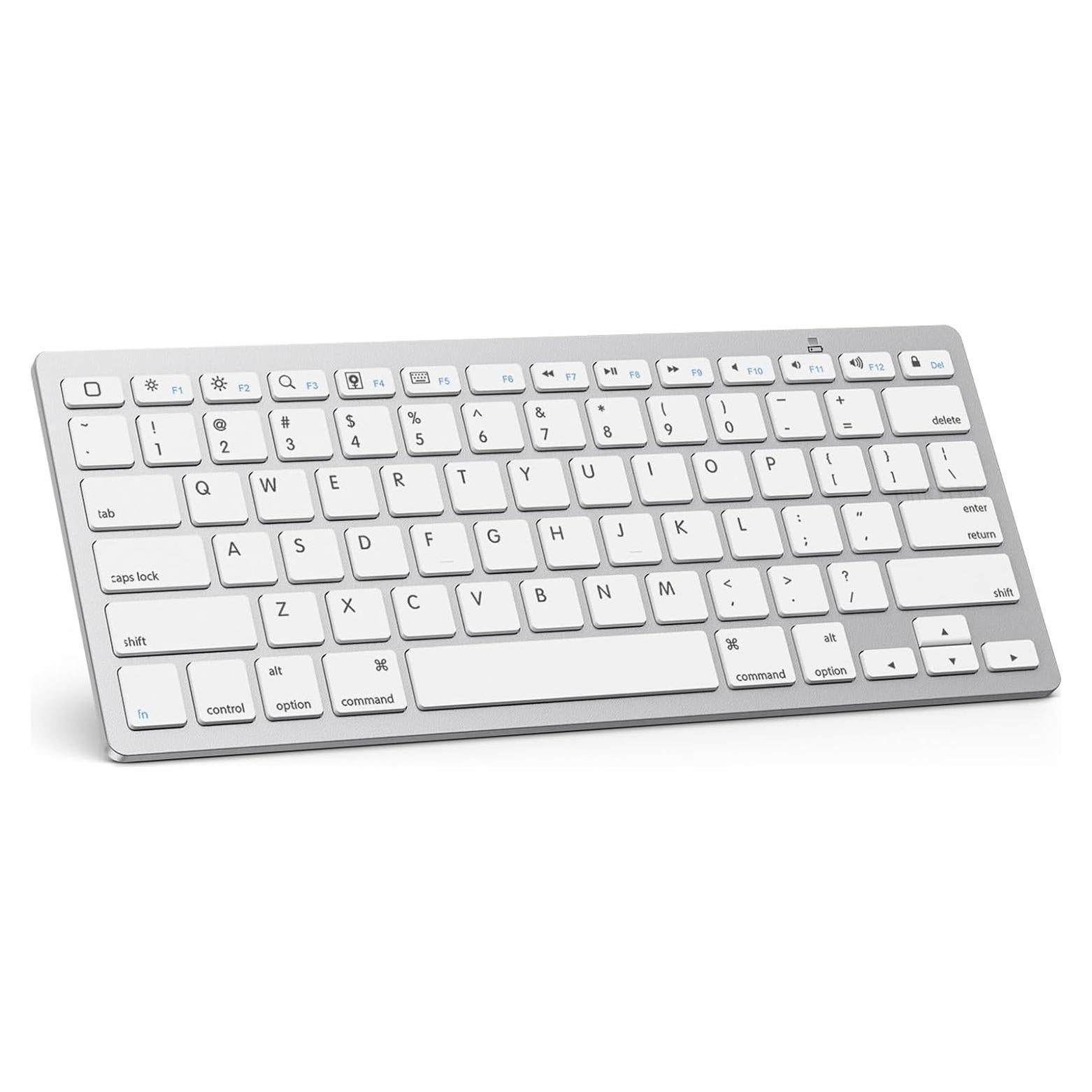Teclado Bluetooth OMOTON para iPad 10.2 y Pro, Blanco