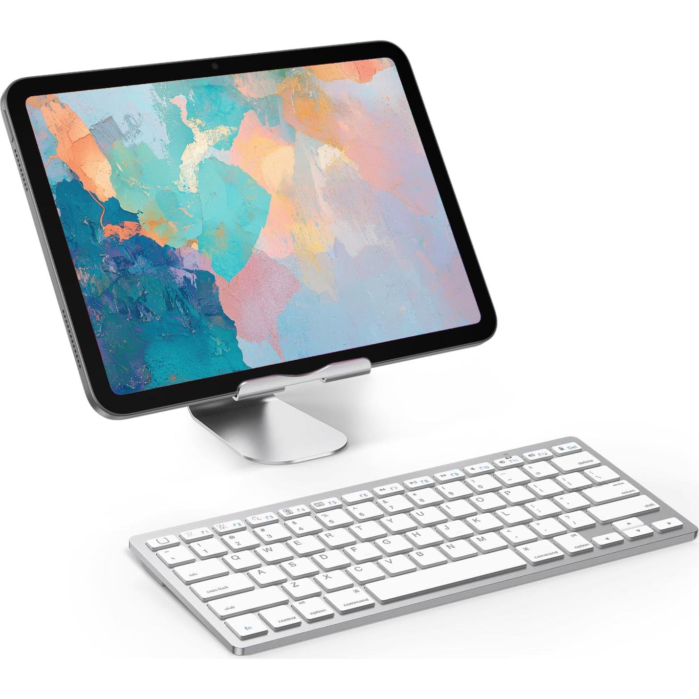 Teclado Bluetooth OMOTON para iPad 10.2 y Pro, Blanco