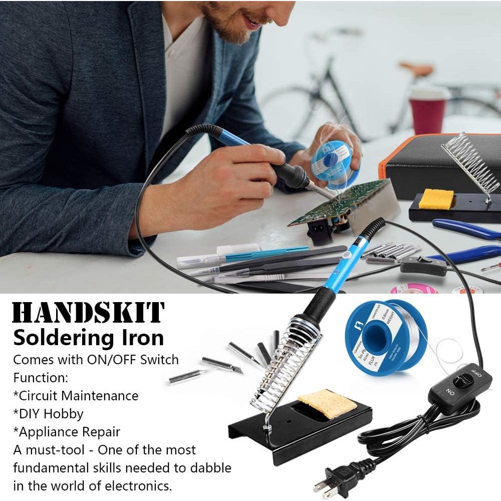 Kit de Soldador 60W Handskit 21-en-1 con Accesorios