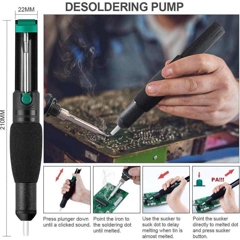 Kit de Soldador 60W Handskit 21-en-1 con Accesorios