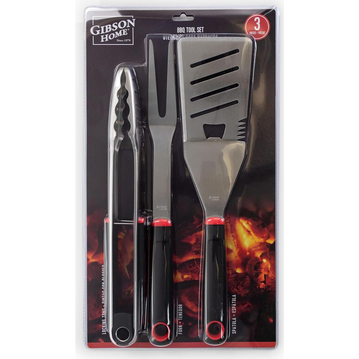 Conjunto de herramientas de barbacoa Gibson Home 3 piezas