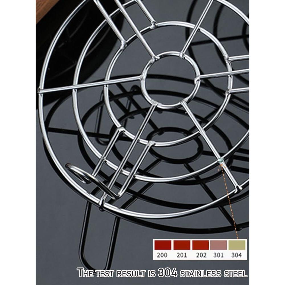 Juego de 2 Rejillas de Enfriamiento Turbokey 16cm Acero Inoxidable