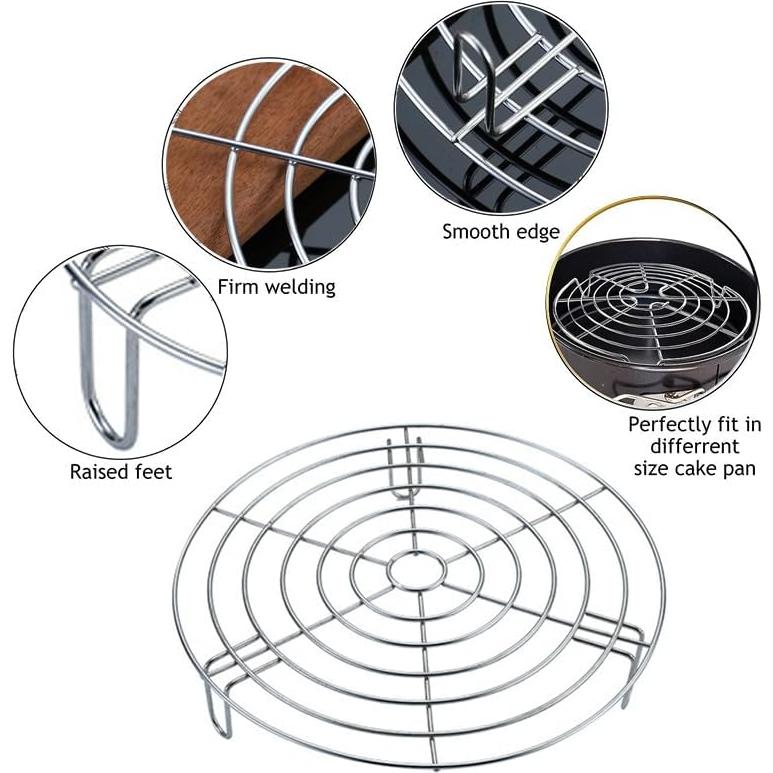 Juego de 2 Rejillas de Enfriamiento Turbokey 16cm Acero Inoxidable