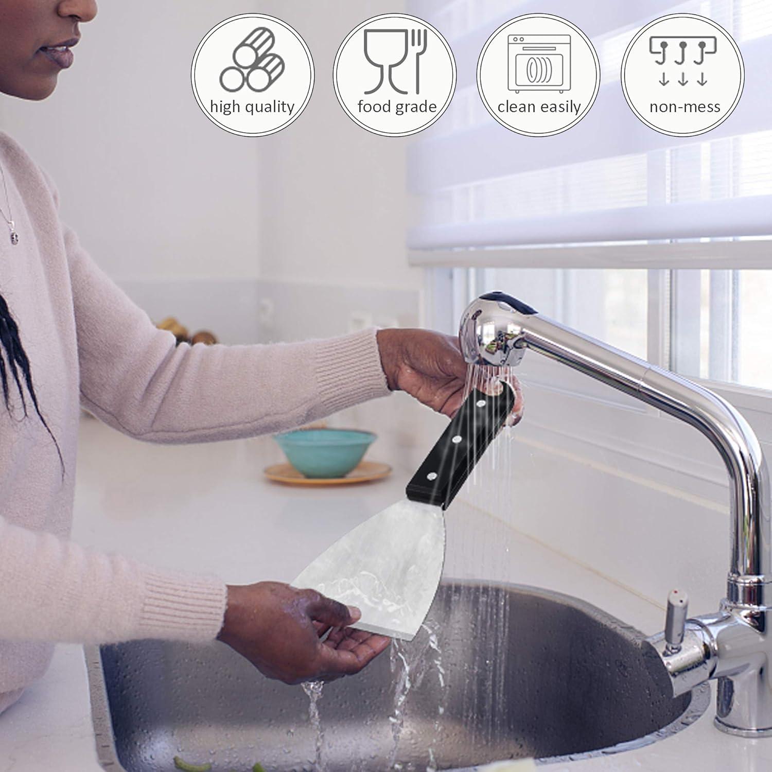 Raspador de Plancha HaSteeL 2 Pcs Acero Inoxidable 24.13cm