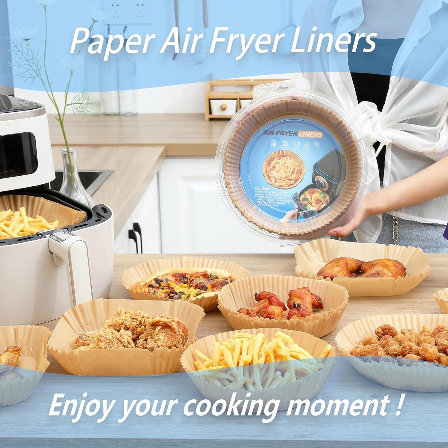 100 Forros de Papel Pergamino Foopama 16.5cm para Freidora de Aire
