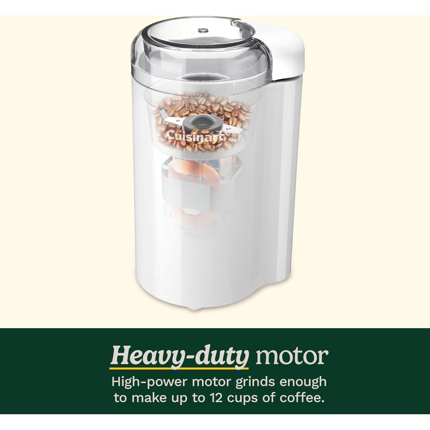 Molinillo de Café Cuisinart DCG-20N Blanco 70g Acero Inoxidable