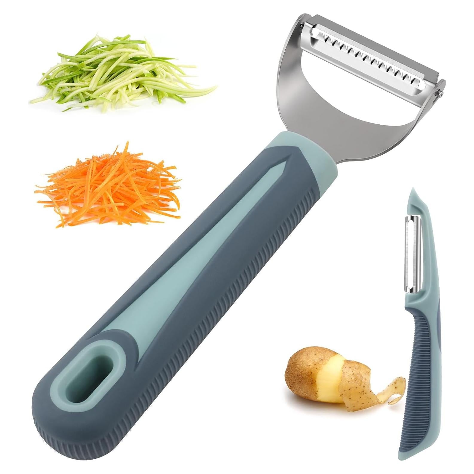 Set de 2 Peladores de Verduras Pneatdez - Julienne y Patatas