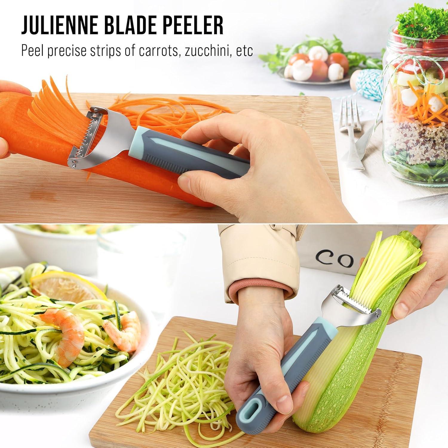 Set de 2 Peladores de Verduras Pneatdez - Julienne y Patatas