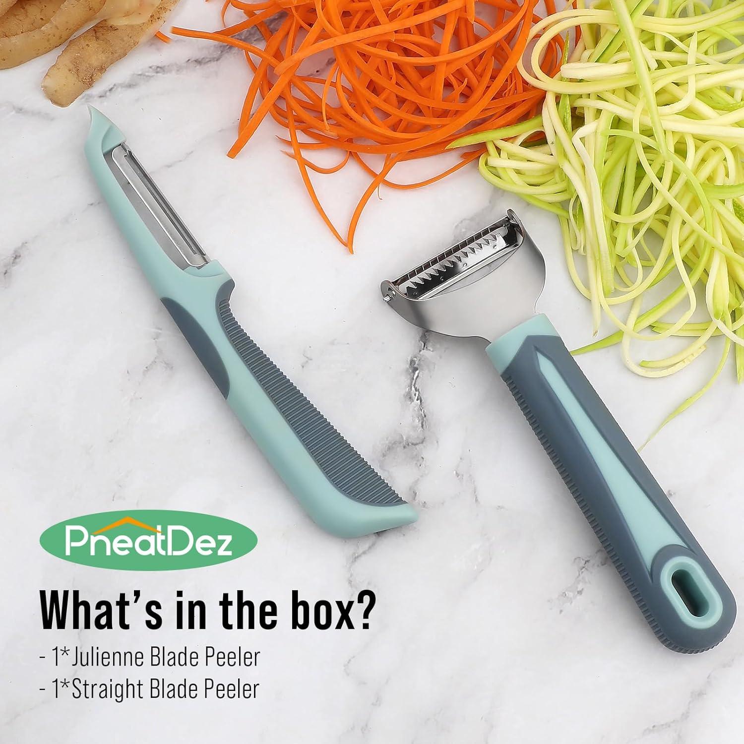 Set de 2 Peladores de Verduras Pneatdez - Julienne y Patatas