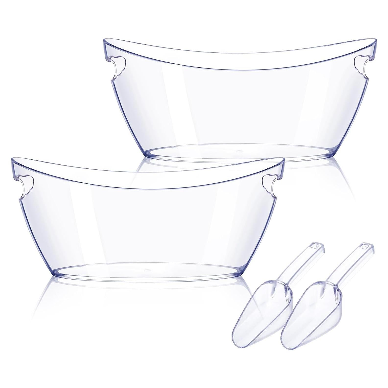 Cubeta de Hielo 5.5L TCHRULES Transparente 2 PCS para Fiestas