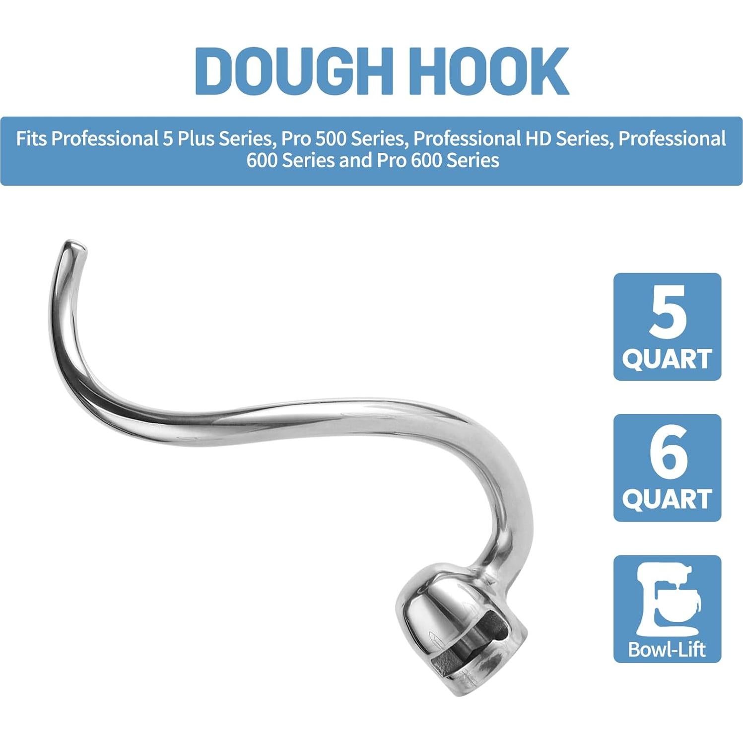 Gancho para masa de acero inoxidable XINBOOGQ 6QT - Amasado eficiente