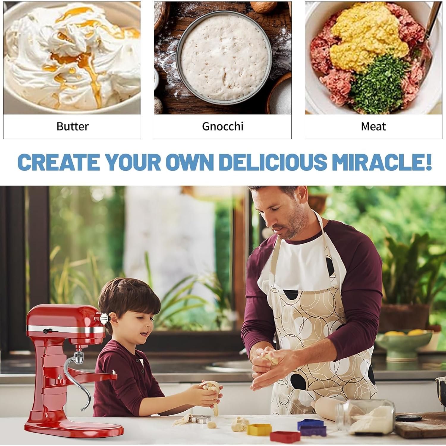 Gancho para masa de acero inoxidable XINBOOGQ 6QT - Amasado eficiente