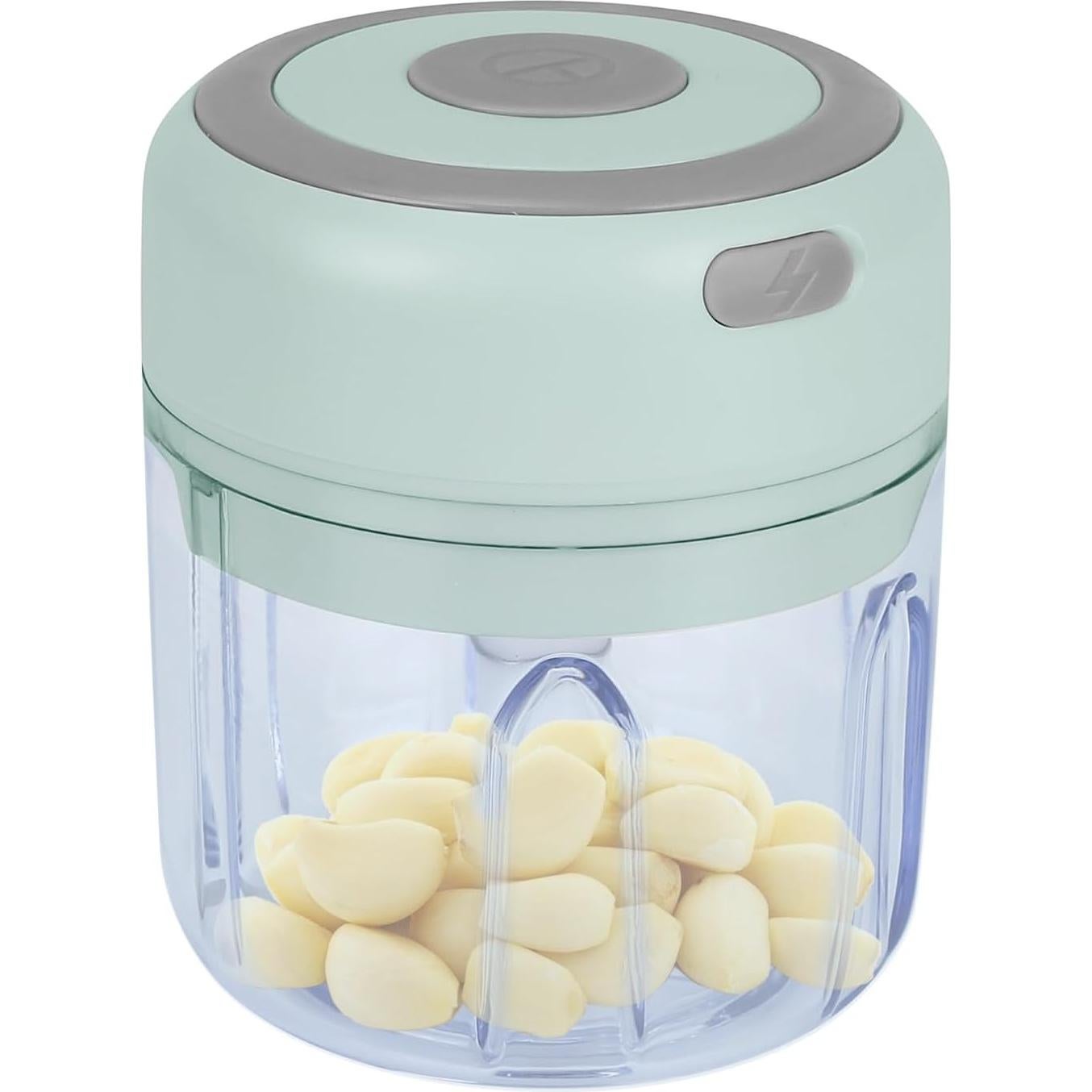 Mini Picador de Ajo Eléctrico 240g Inalámbrico Verde