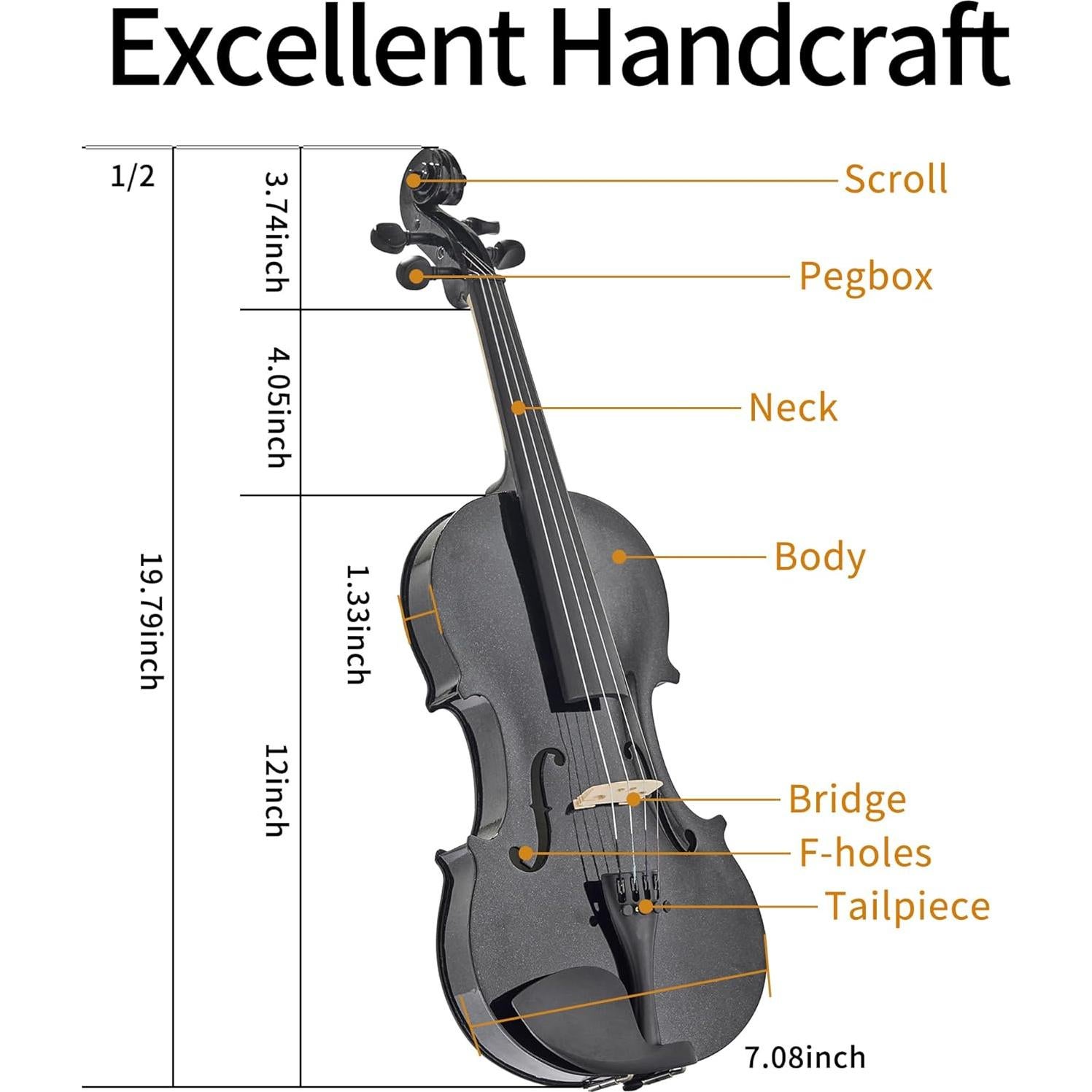 Violín Acústico 1/2 FDT&ENJOY para Principiantes con Accesorios