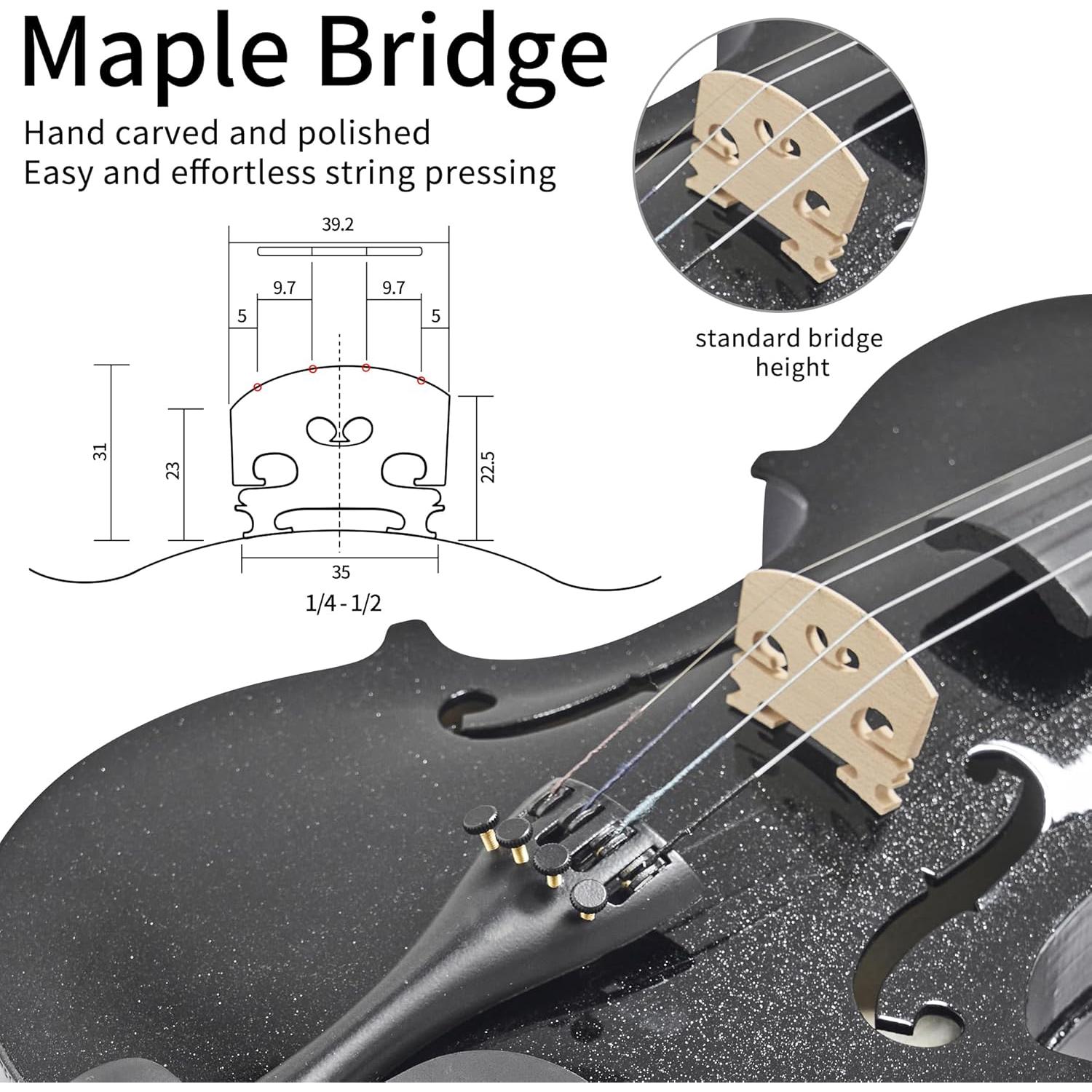 Violín Acústico 1/2 FDT&ENJOY para Principiantes con Accesorios