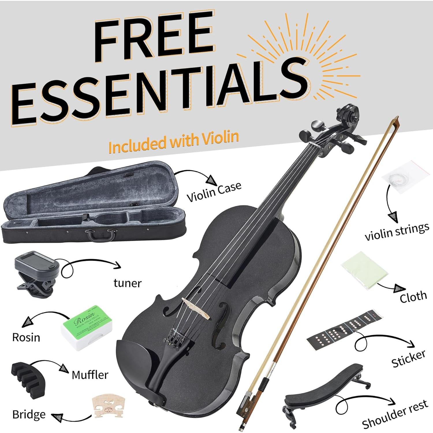 Violín Acústico 1/2 FDT&ENJOY para Principiantes con Accesorios