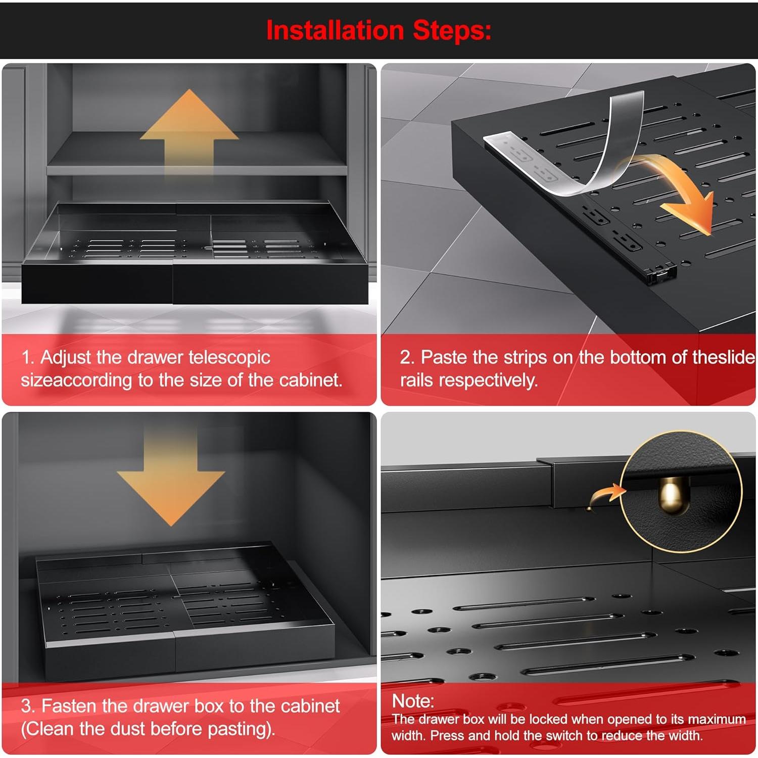 Organizador de Gabinete Expandible ZGO 29.2-49.8cm Negro