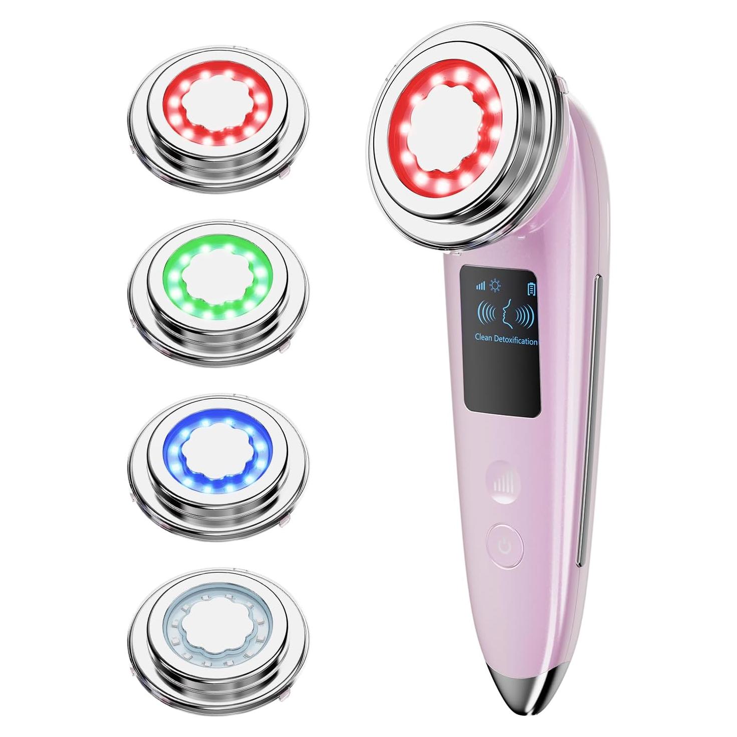 Masajeador Facial Eléctrico VOFEL 4 en 1 Rosa - Anti Envejecimiento