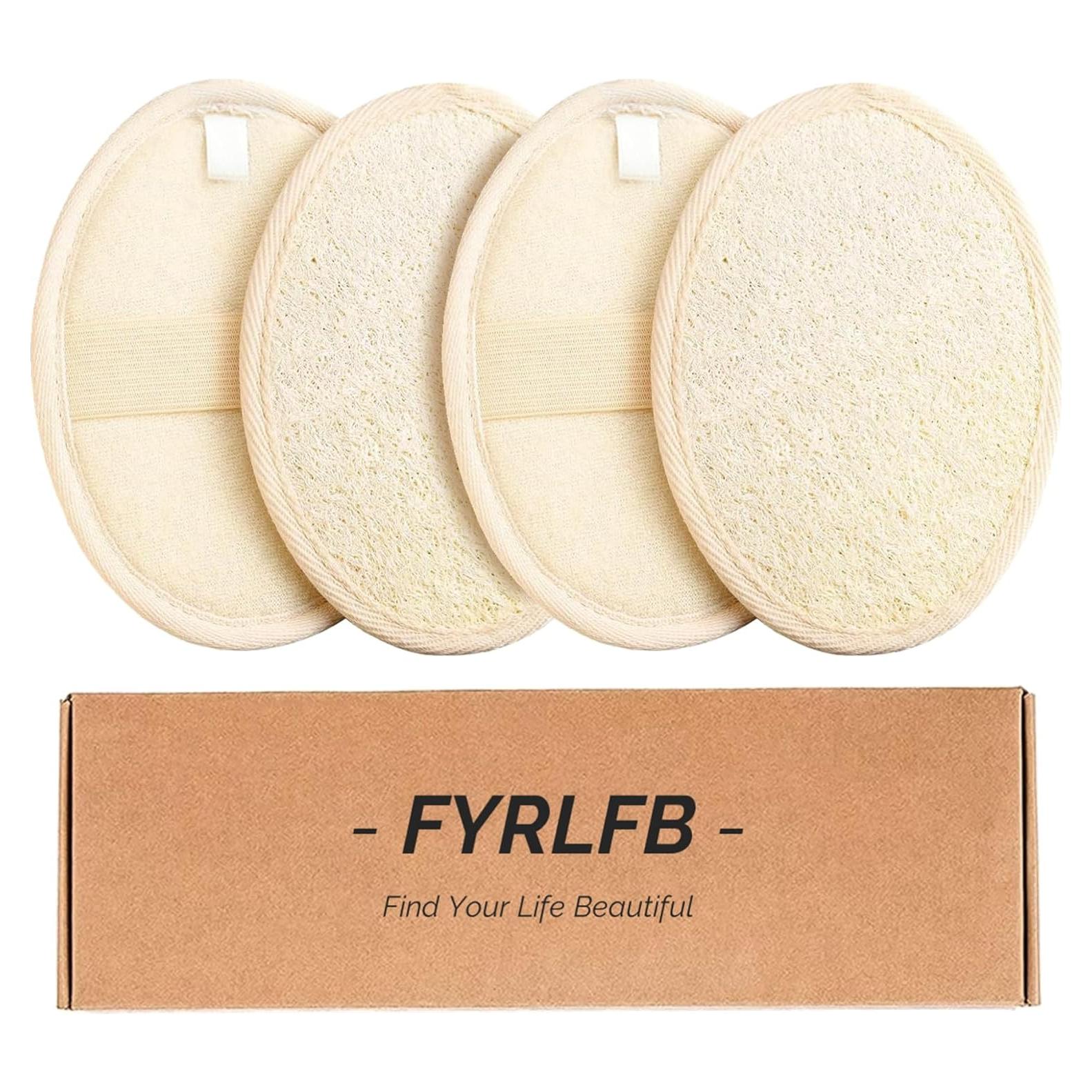 Esponja de Lufa Natural Exfoliante FYRLFB - Paquete de 4 Unidades