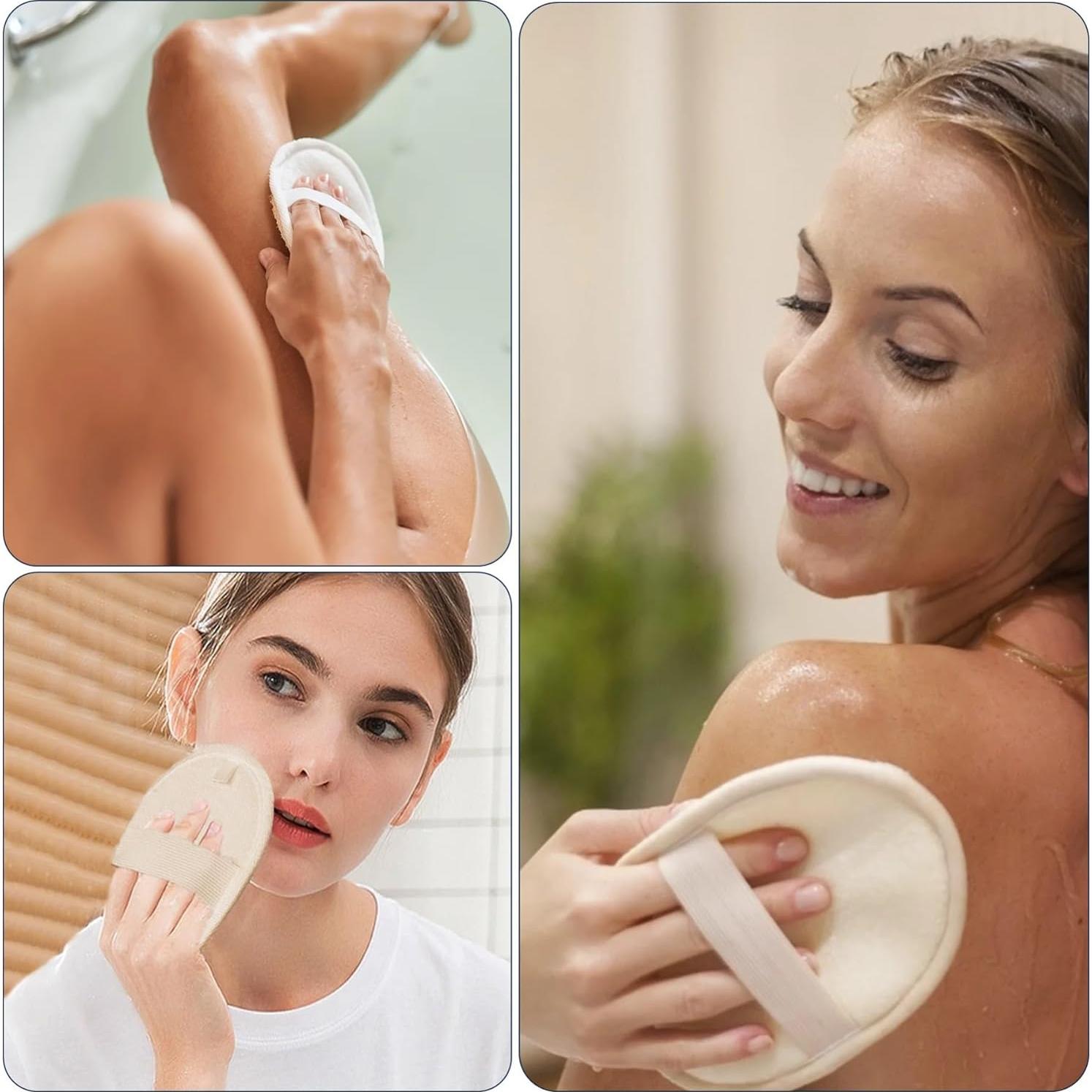 Esponja de Lufa Natural Exfoliante FYRLFB - Paquete de 4 Unidades